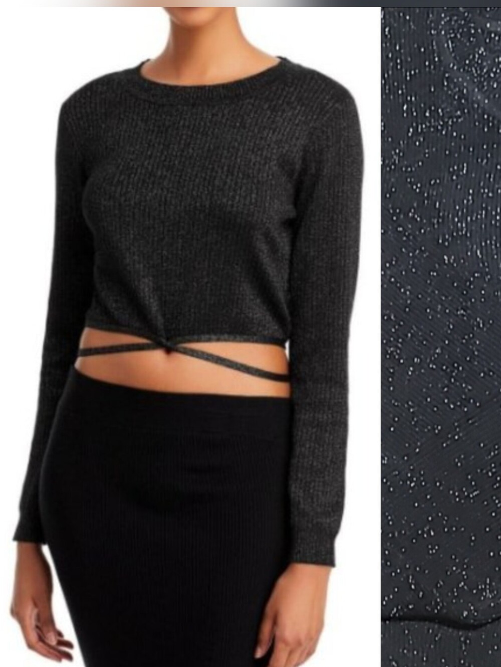Lucy Paris Bowery Glitter Shimmer Top Charcoal Gold XSmall and Small New NWT